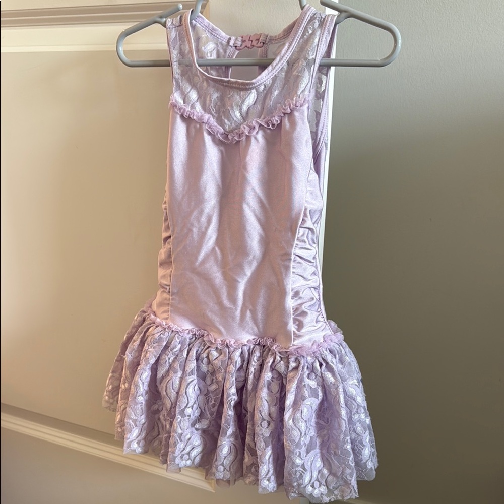 Lavender Lace Kids Skirted Leotard 6/7